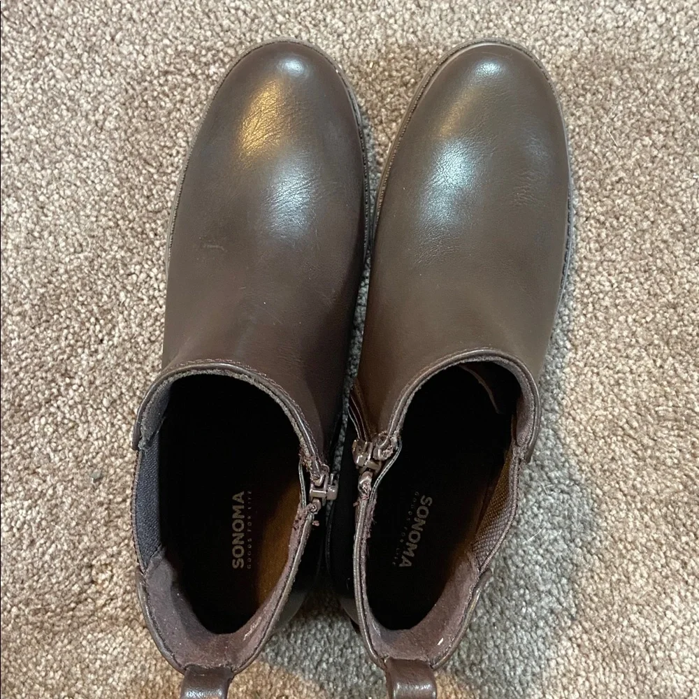 Sonoma Goods For Life Brantlee Women's Chelsea Ankle Boot Brown Size 6.5